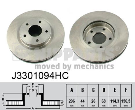 Гальмівний диск   J3301094HC   NIPPARTS