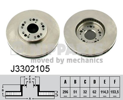 Гальмівний диск   J3302105   NIPPARTS