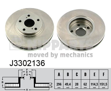 Тормозной диск   J3302136   NIPPARTS