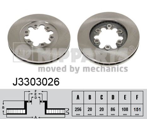 Тормозной диск   J3303026   NIPPARTS