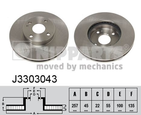 Тормозной диск   J3303043   NIPPARTS