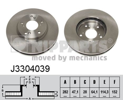 Тормозной диск   J3304039   NIPPARTS