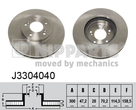 Тормозной диск   J3304040   NIPPARTS