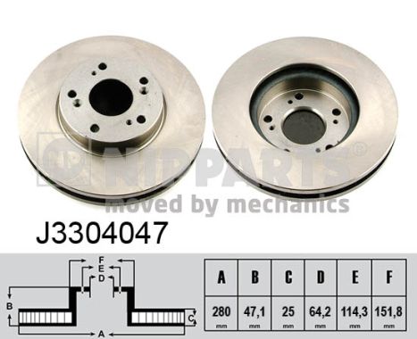 Тормозной диск   J3304047   NIPPARTS