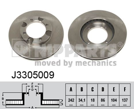 Тормозной диск   J3305009   NIPPARTS