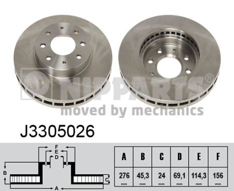 Тормозной диск   J3305026   NIPPARTS