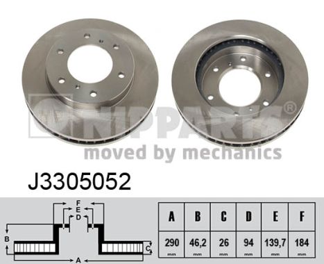 Тормозной диск   J3305052   NIPPARTS