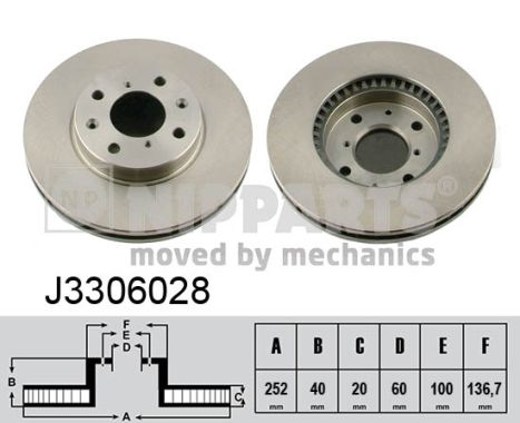 Тормозной диск   J3306028   NIPPARTS