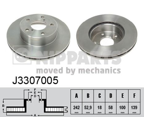 Тормозной диск   J3307005   NIPPARTS