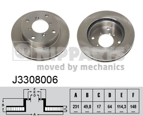 Тормозной диск   J3308006   NIPPARTS