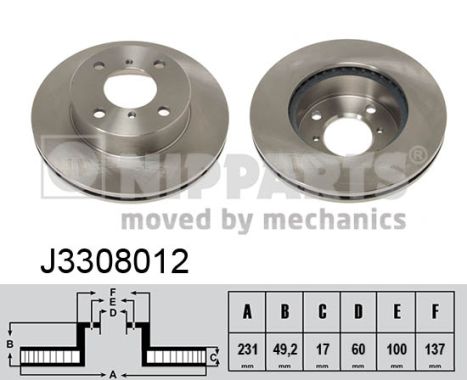 Тормозной диск   J3308012   NIPPARTS