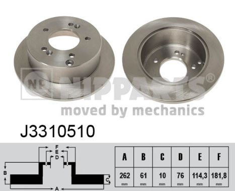 Тормозной диск   J3310510   NIPPARTS