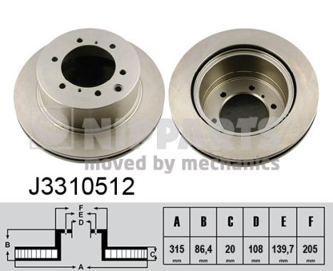 Тормозной диск   J3310512   NIPPARTS