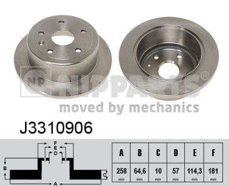 Тормозной диск   J3310906   NIPPARTS