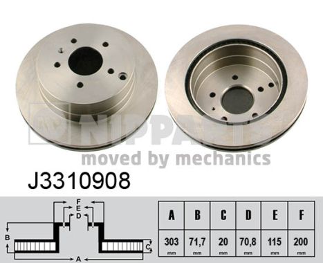 Тормозной диск   J3310908   NIPPARTS