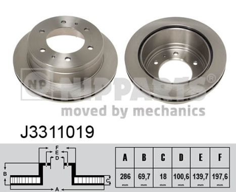 Тормозной диск   J3311019   NIPPARTS