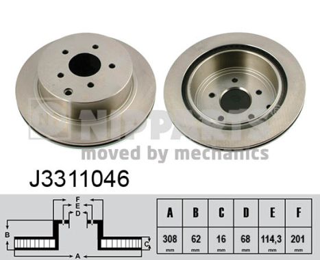 Гальмівний диск   J3311046   NIPPARTS