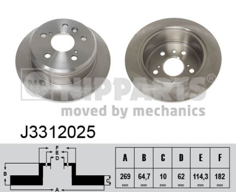 Тормозной диск   J3312025   NIPPARTS