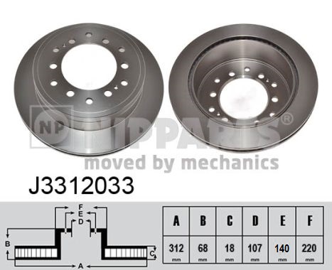 Тормозной диск   J3312033   NIPPARTS