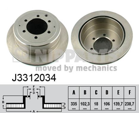 Тормозной диск   J3312034   NIPPARTS