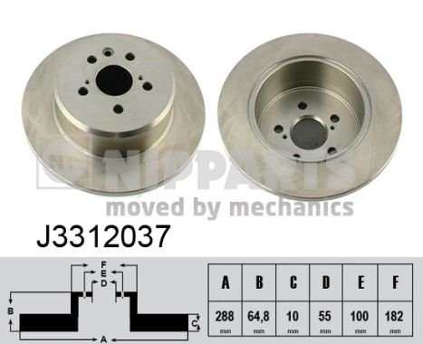 Тормозной диск   J3312037   NIPPARTS