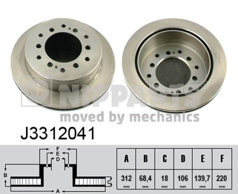 Тормозной диск   J3312041   NIPPARTS