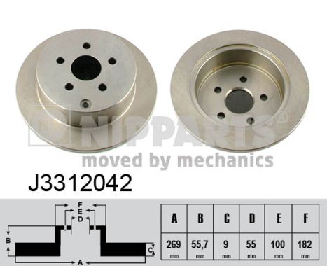 Тормозной диск   J3312042   NIPPARTS