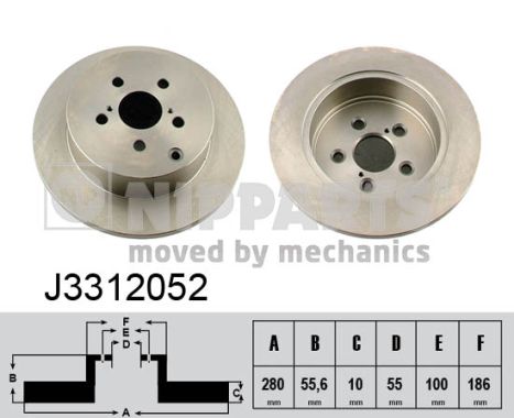 Тормозной диск   J3312052   NIPPARTS