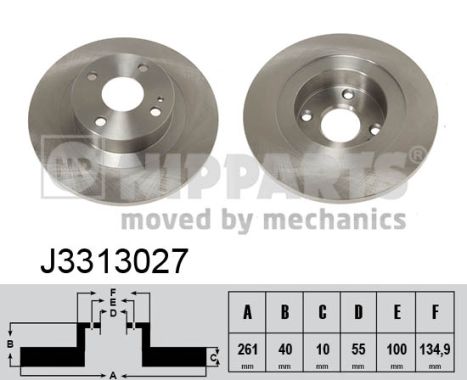 Тормозной диск   J3313027   NIPPARTS