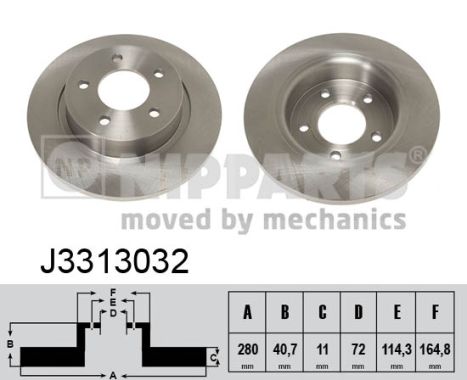 Тормозной диск   J3313032   NIPPARTS