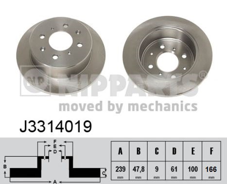 Тормозной диск   J3314019   NIPPARTS