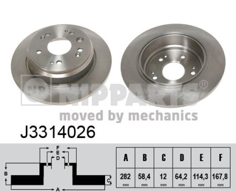 Тормозной диск   J3314026   NIPPARTS