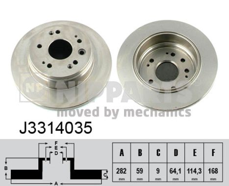 Тормозной диск   J3314035   NIPPARTS