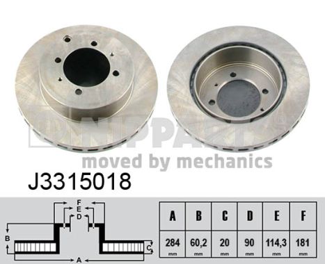 Гальмівний диск   J3315018   NIPPARTS