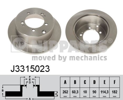 Тормозной диск   J3315023   NIPPARTS