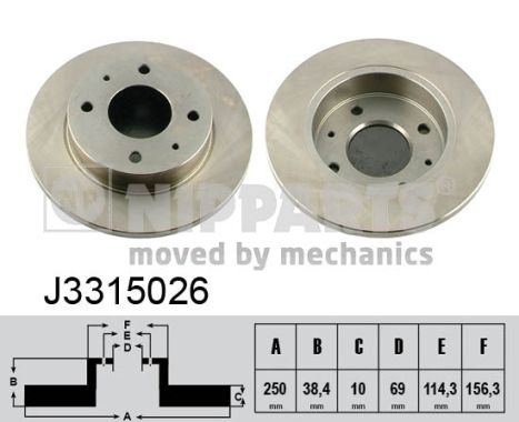 Тормозной диск   J3315026   NIPPARTS