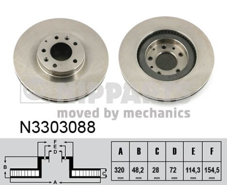 Тормозной диск   N3303088   NIPPARTS