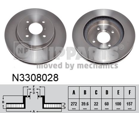 Тормозной диск   N3308028   NIPPARTS