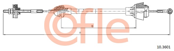 Трос, управление сцеплением   10.3601   COFLE