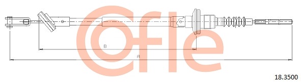 Трос, управление сцеплением, COFLE 18.3500 Трос, управление сцеплением, COFLE 18.3500