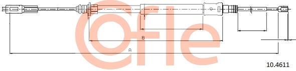 Тросовий привод, стоянкове гальмо   10.4611   COFLE