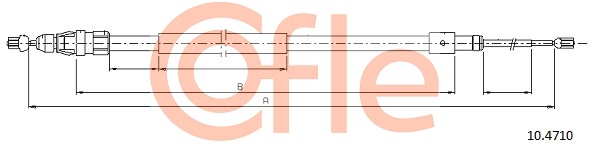 Тросовий привод, стоянкове гальмо   10.4710   COFLE