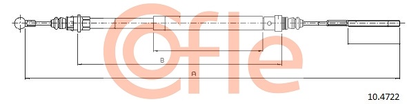Тросик, cтояночный тормоз   10.4722   COFLE