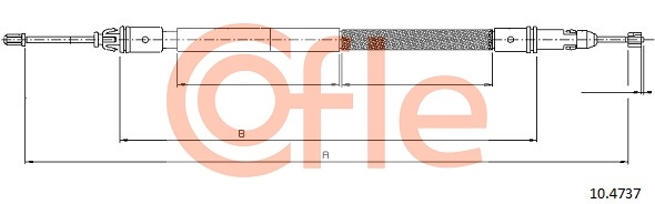 Тросовий привод, стоянкове гальмо   10.4737   COFLE