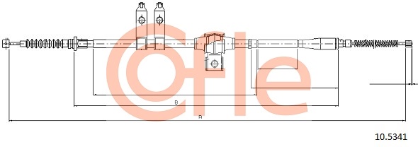 Тросик, cтояночный тормоз   10.5341   COFLE