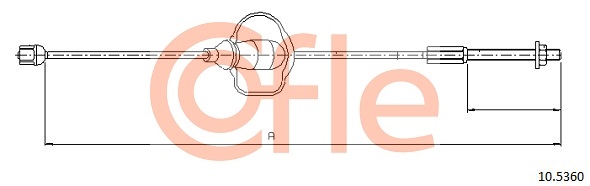 Тросовий привод, стоянкове гальмо   10.5360   COFLE