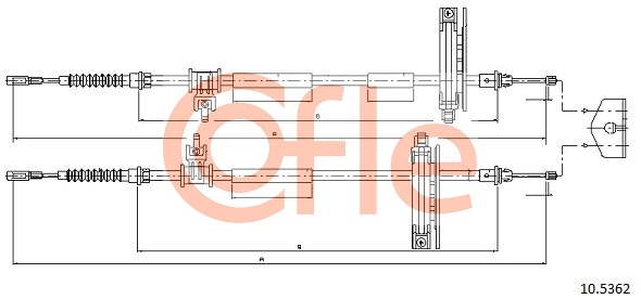Тросик, cтояночный тормоз   10.5362   COFLE