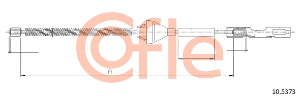 Тросик, cтояночный тормоз   10.5373   COFLE