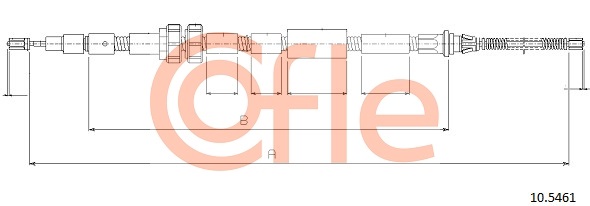 Тросовий привод, стоянкове гальмо   10.5461   COFLE