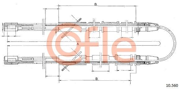 Тросовий привод, стоянкове гальмо   10.560   COFLE